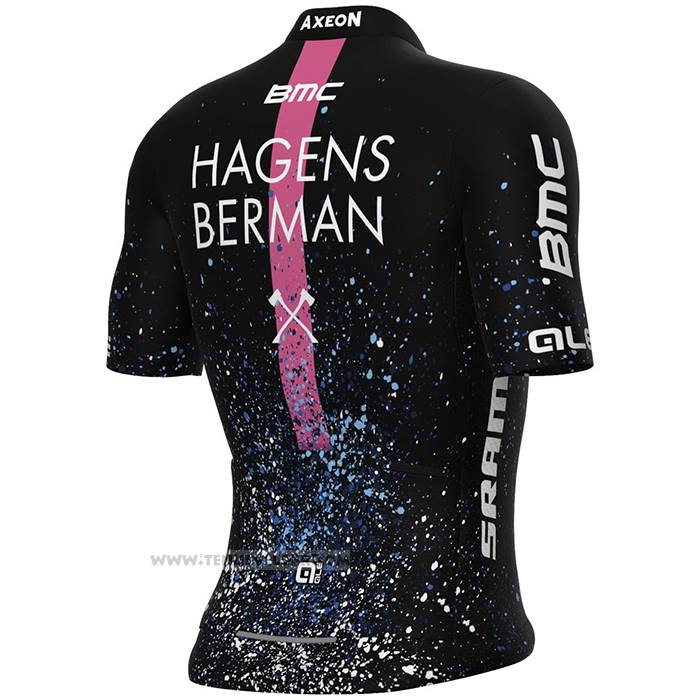 2023 Maillot Cyclisme Hagens Berman Axeon Noir Manches Courtes et Cuissard